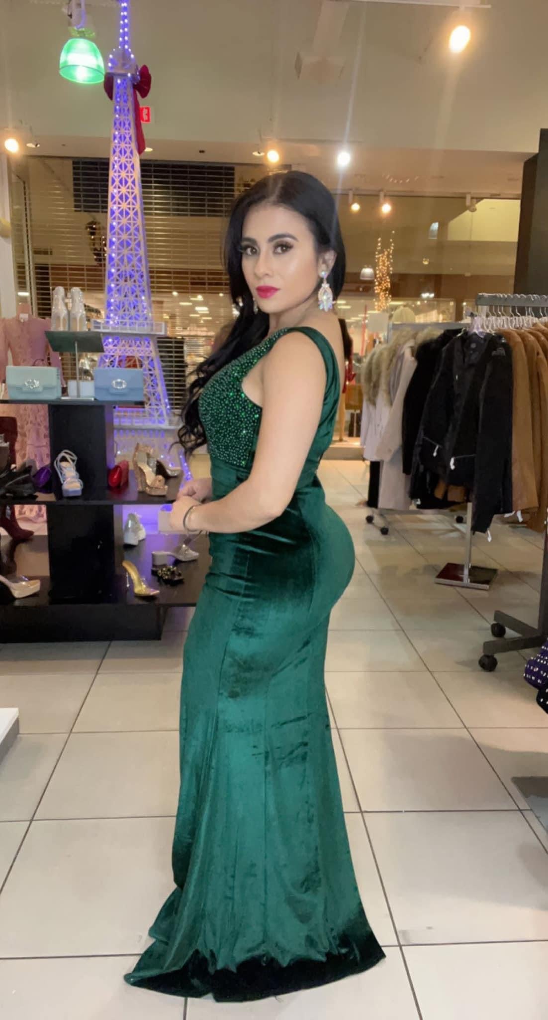 Vestido Verde Terciopelo
