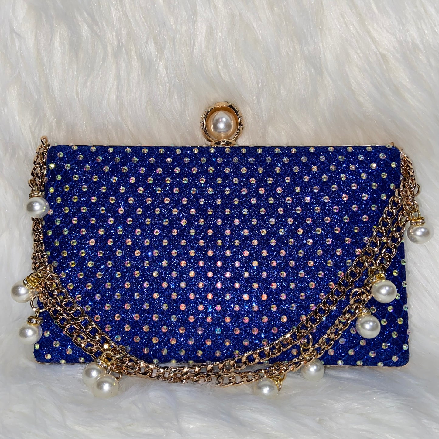 Cartera Perla Azul Rey