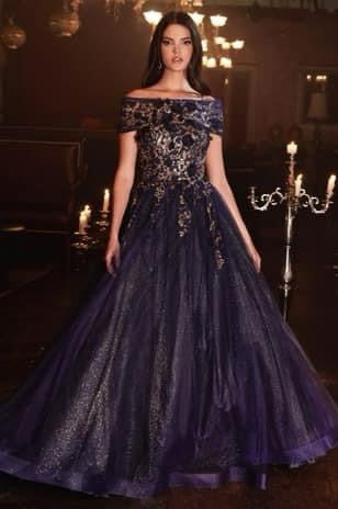 Vestido Grande Azul Marino