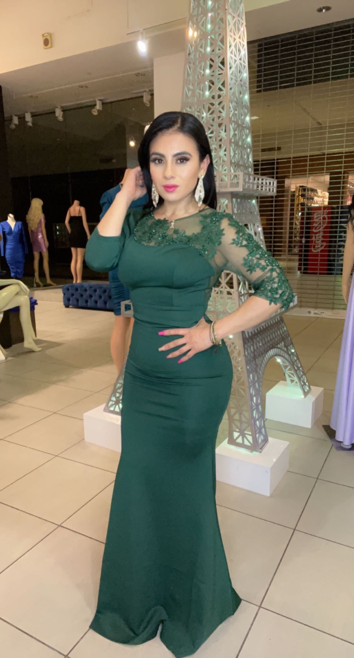 Vestido de Manga de Velo