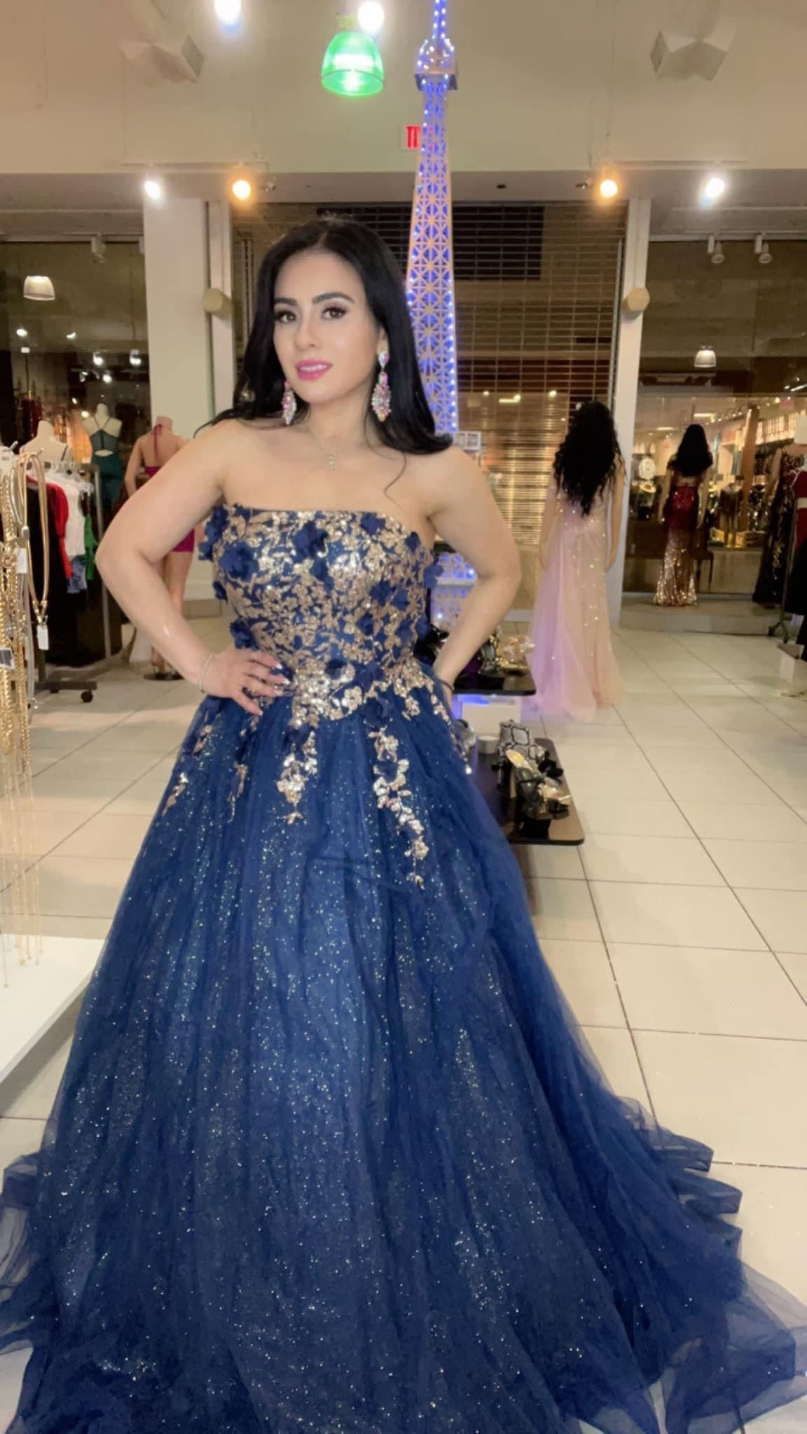 Vestido Grande Azul Marino