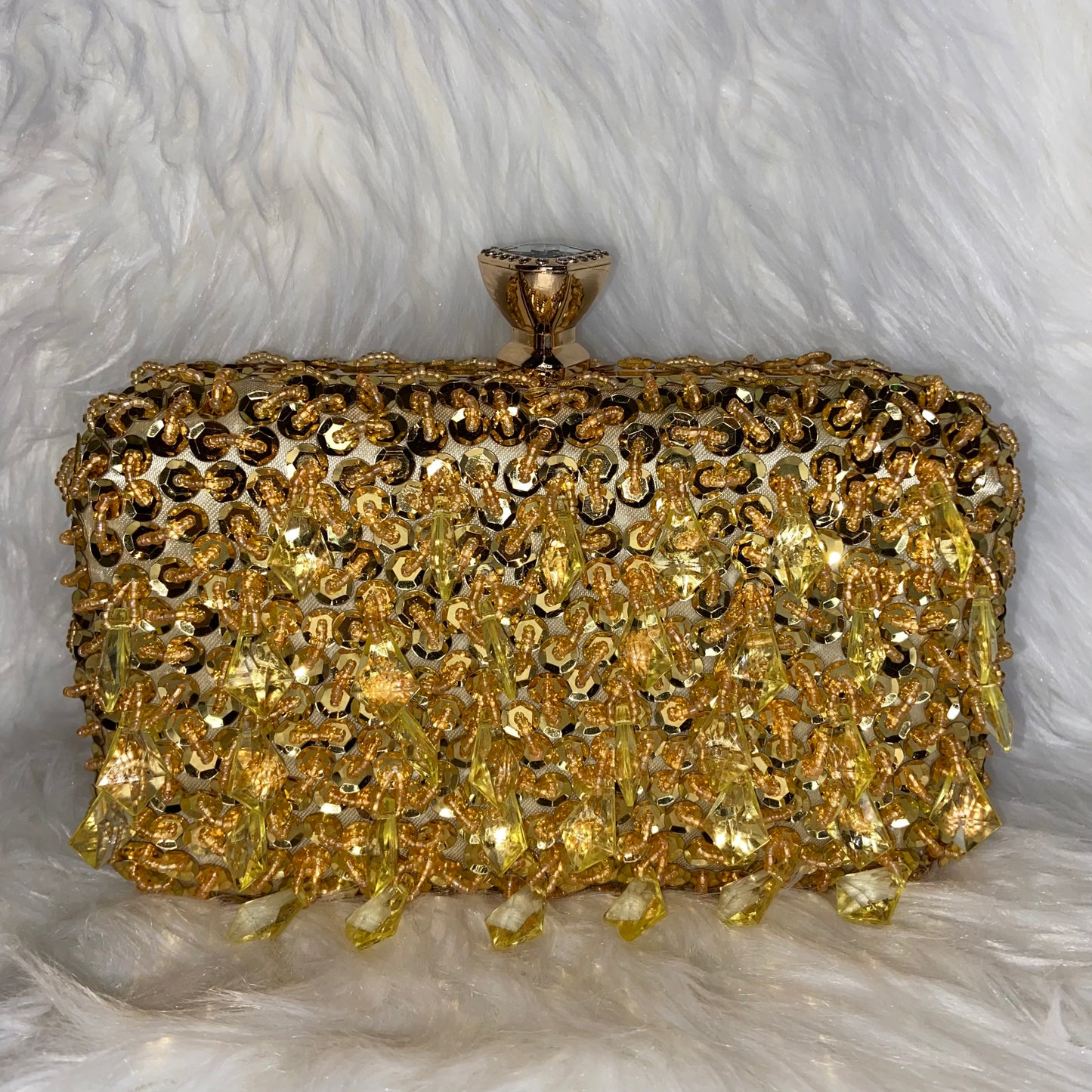 Cartera Crystal Dorada