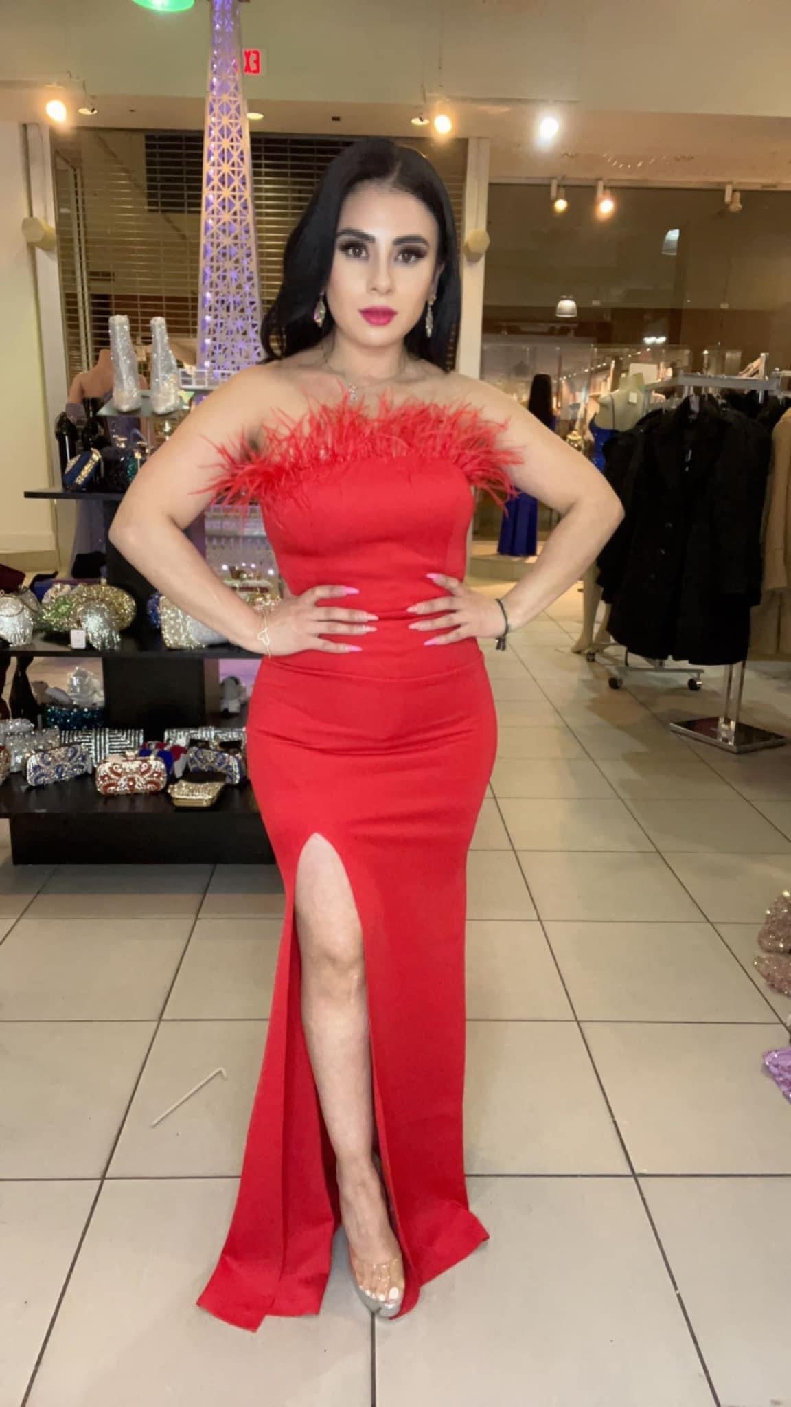 Vestido de Plumas Arriba