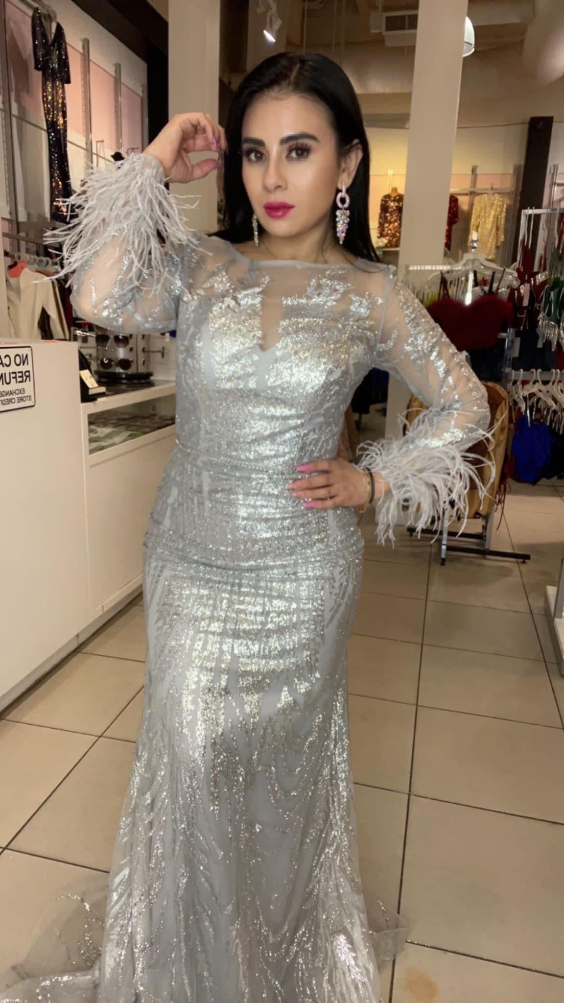 Vestido Plateado