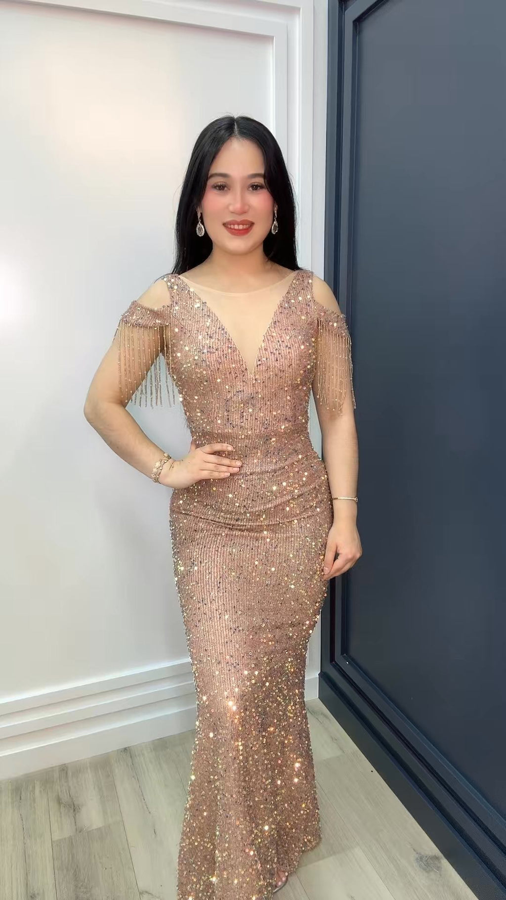 Rose Gold Starlight Elegance Gown