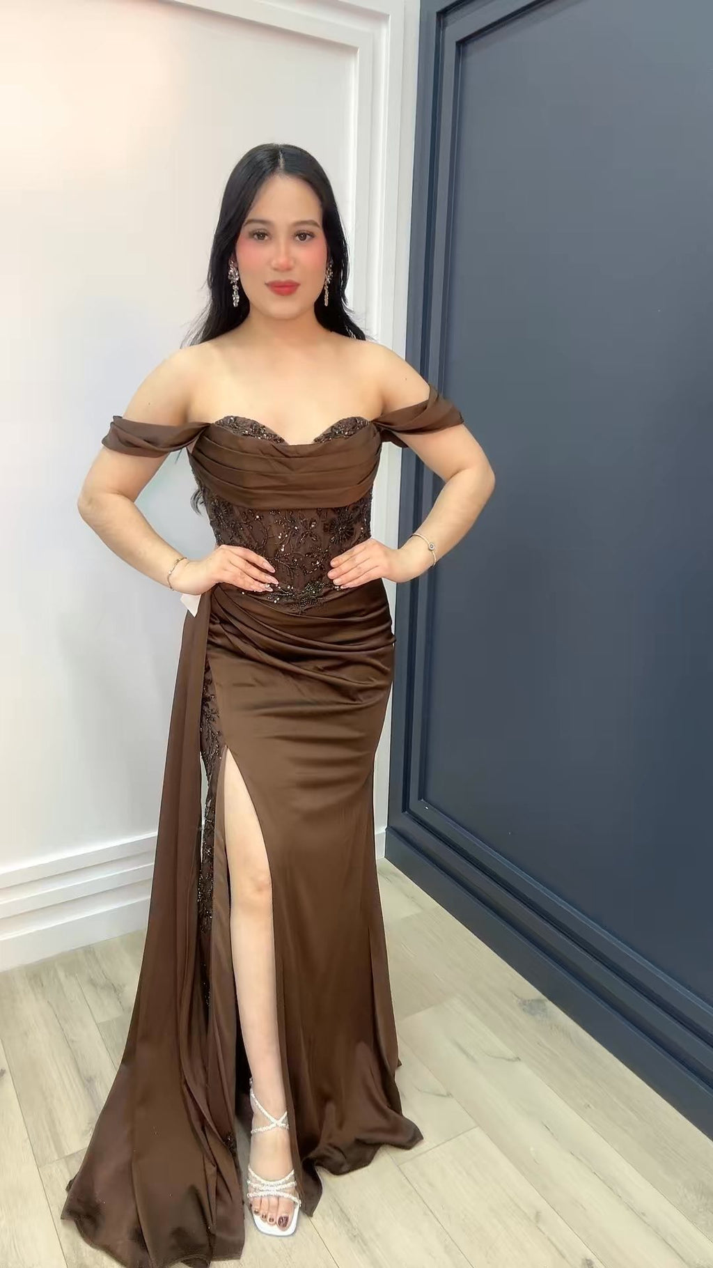 Mocha Elegance Gown