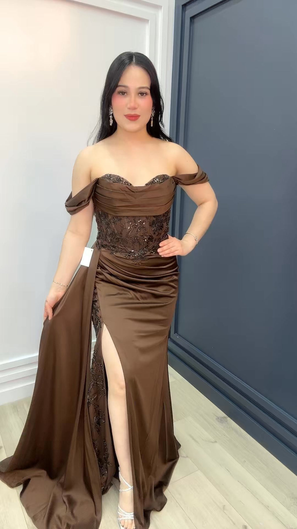 Mocha Elegance Gown