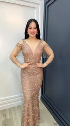 Rose Gold Starlight Elegance Gown