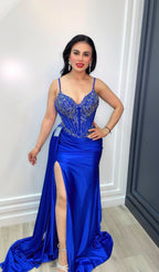 Royal Sapphire Corset Gown