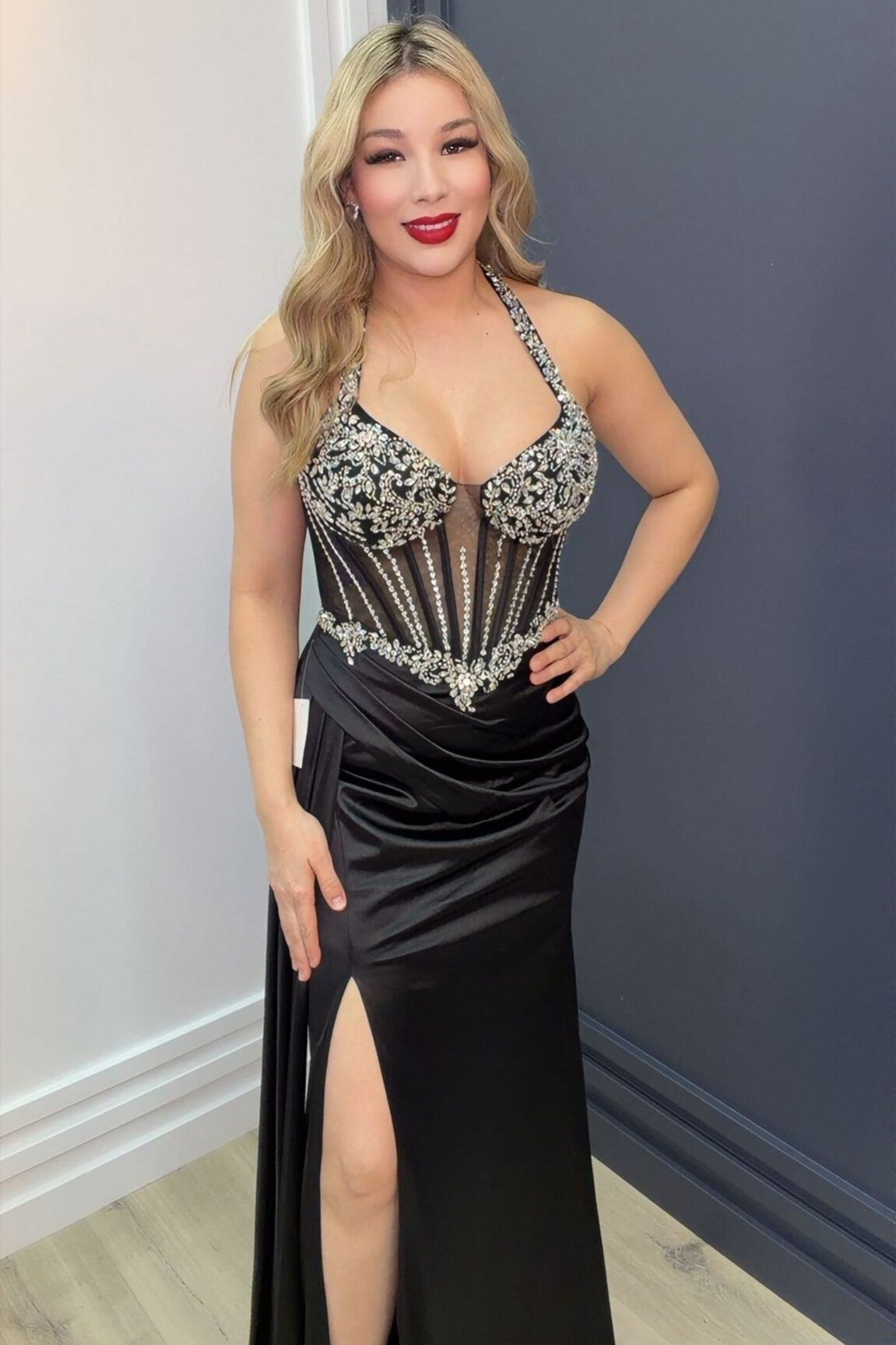 Midnight Glam Corset Gown