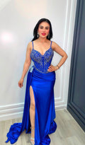 Royal Sapphire Corset Gown