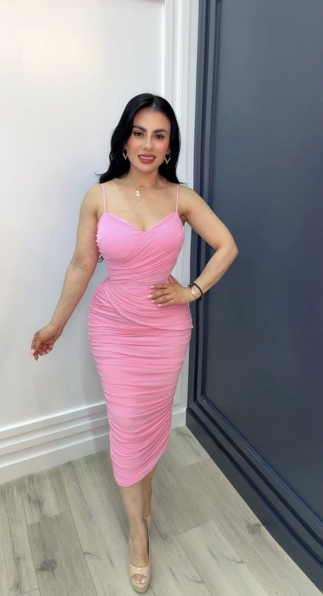 Blush Bliss Midi Dress