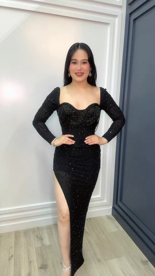 Black Diamond Elegance Gown – Alondra's Fashion Boutique