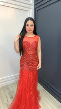 Scarlet Flame Glam Gown