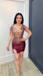 Rosé Radiance Sequin Dress