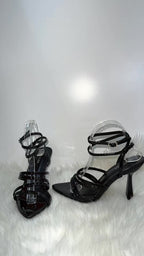 Midnight Elegance Strappy Heels