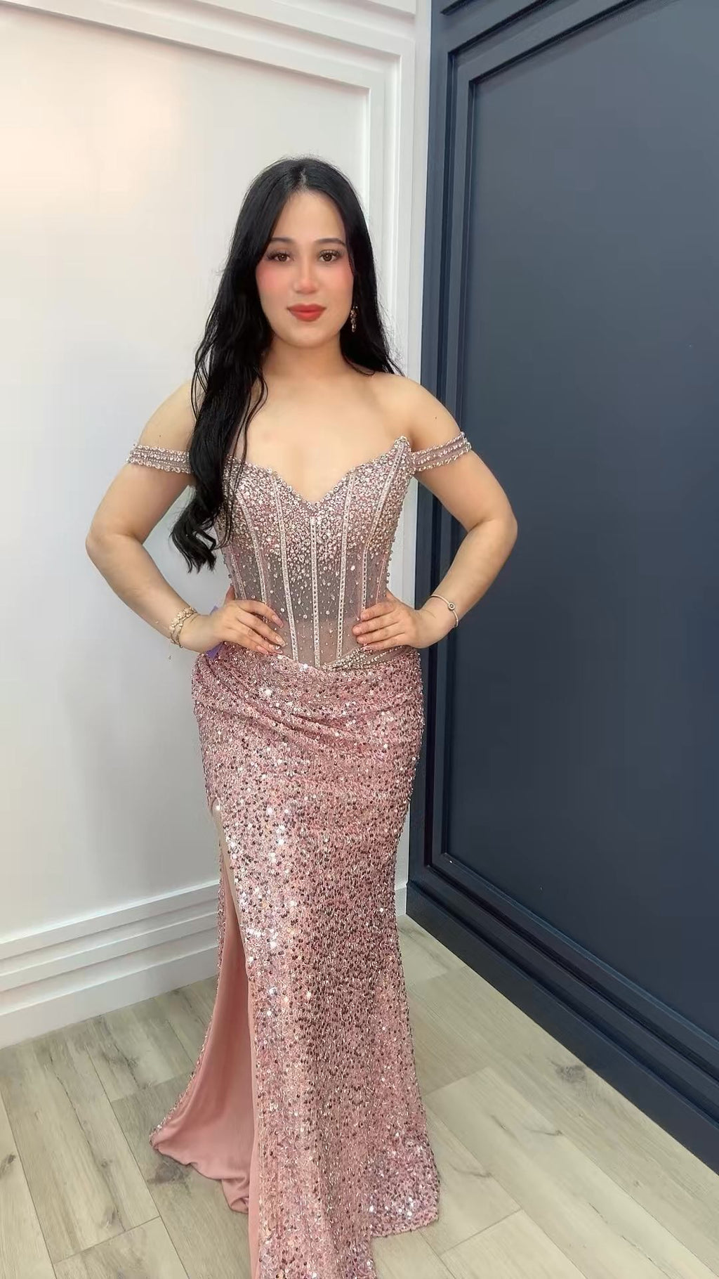 Celestial Sparkle Corset Gown