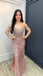 Celestial Sparkle Corset Gown