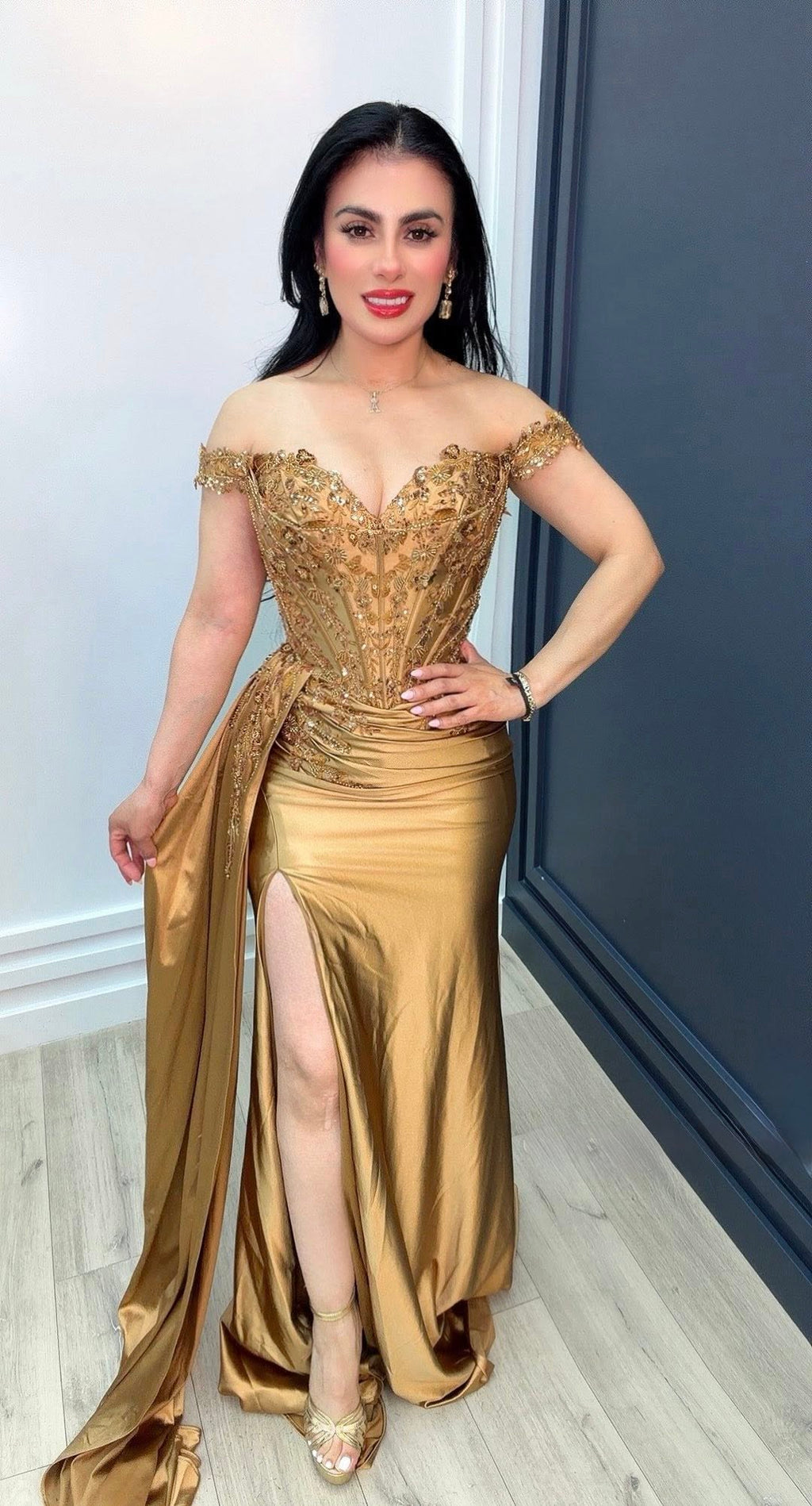 Golden Goddess Couture Gown