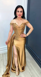 Golden Goddess Couture Gown