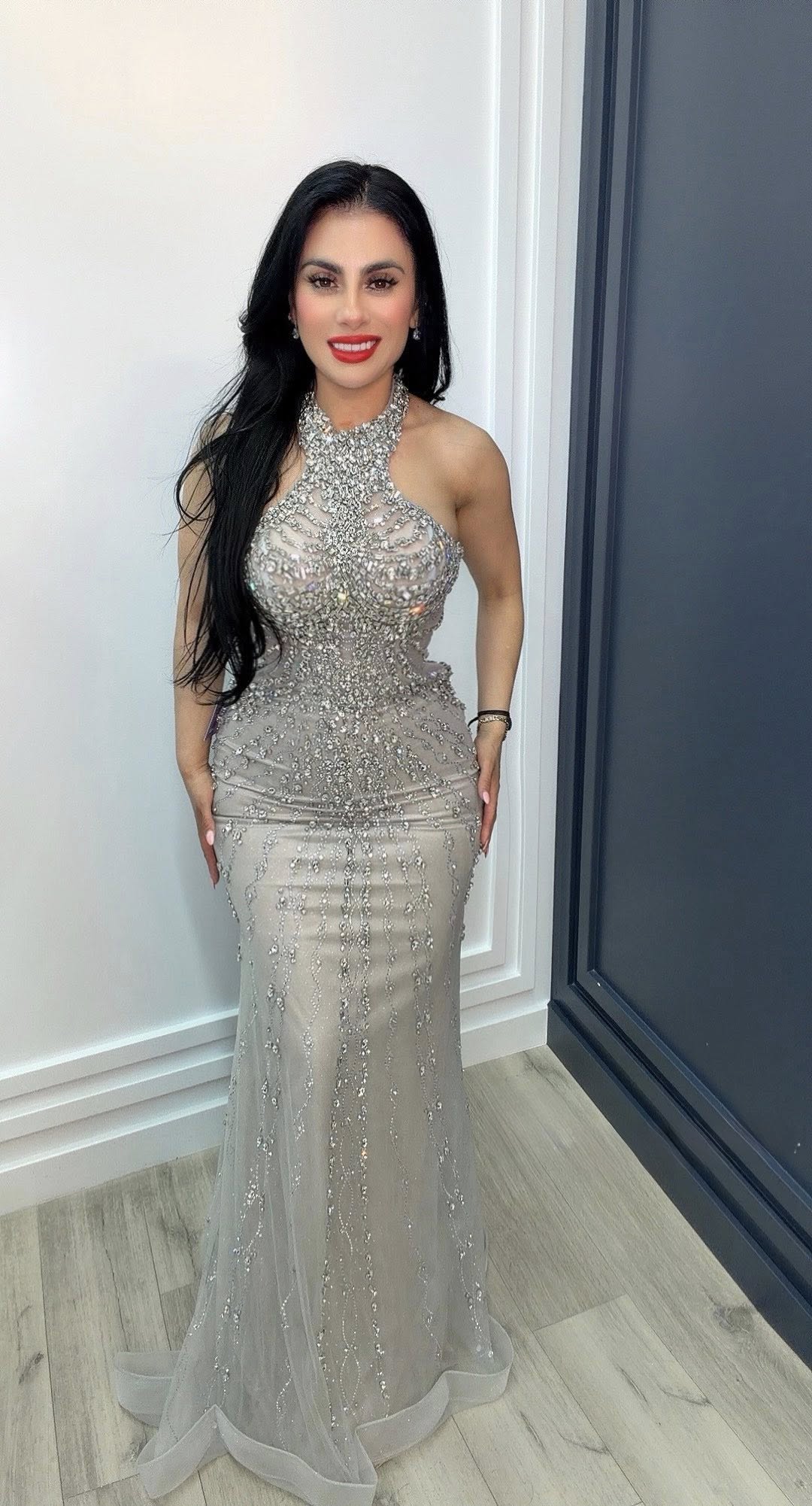 Crystal Cascade Gown