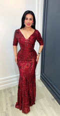 Ruby Royale Sequin Gown