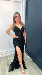 Midnight Elegance Sequin Gown