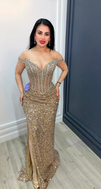Celestial Sparkle Corset Gown